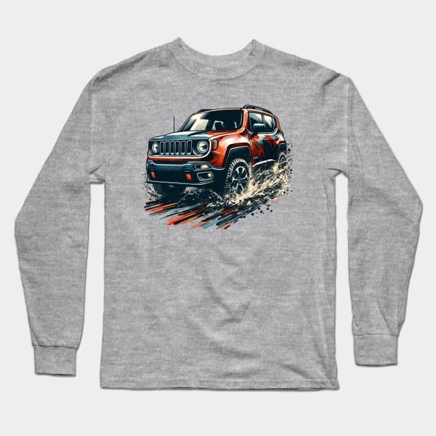 Jeep Renegade Long Sleeve T-Shirt by Vehicles-Art